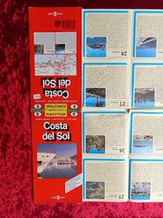 Vintage Costa Del Sol Tourist Map Spain Andalucia Granada Malaga 1990s Fold Out