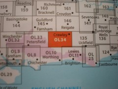 OL 11 34 BRIGHTON & HOVE, CRAWLEY HORSHAM, EXPLORER ORDNANCE SURVEY MAPS OS