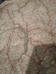 Geographia Clear Road Map On Cloth 60 Miles Round Blackpool England And Wales