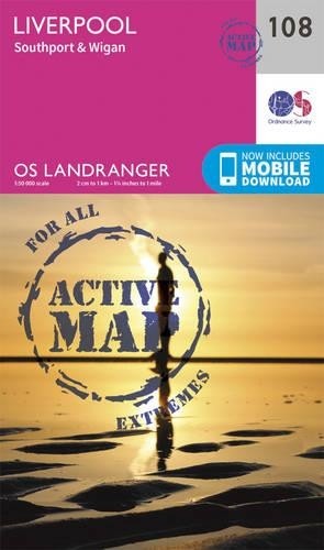 Liverpool, Southport & Wigan (Map) OS Landranger Active Map