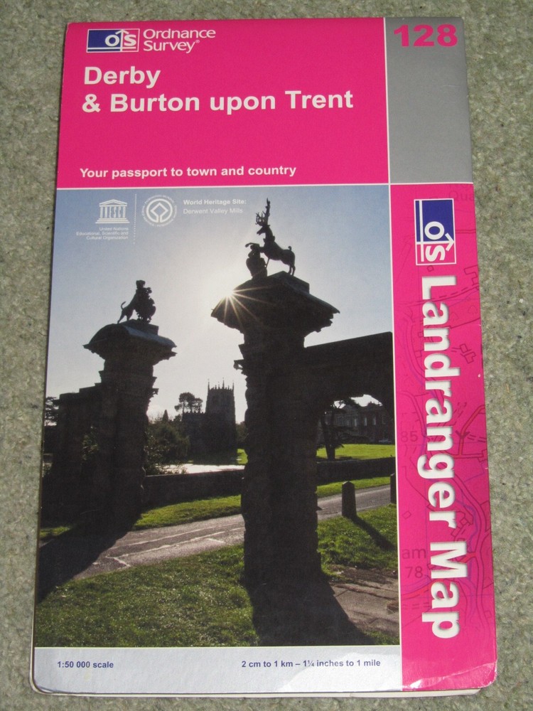 Ordnance Survey Landranger 1:50,000 sheet 128 Derby & Burton on Trent – 2009 ed