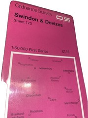 1974 old vintage OS Ordnance Survey 1:50000 Landranger Map 173 Swindon Devizes