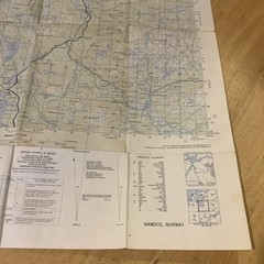 Vintage Norway Topographic Map Namsos 1974 1:50,000 Topografisk Kart M711