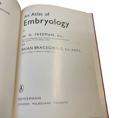 An Atlas of Embryology Freeman Bracegirdle Hardcover 1963 Biology