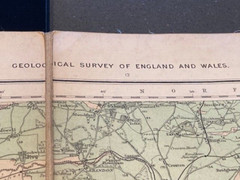 The O/S Geological Survey 1924 Map Of England & Wales Revised Edition By J.Flett