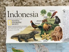 National Geographic Society Map & Poster INDONESIA February 1996 ~ Double Sided