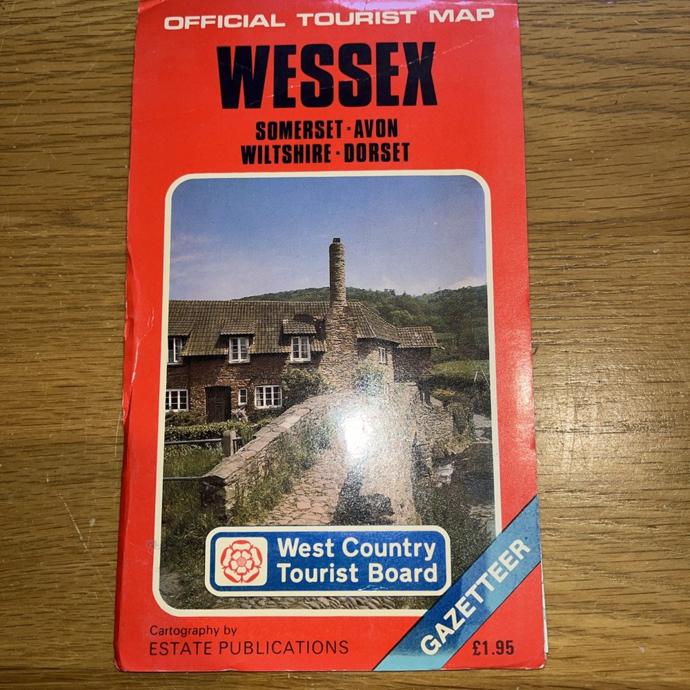 Vintage West Country Tourist Board Tourist Map Wessex Map
