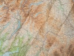 Bartholomews Half Inch Contoured Map Sheet 34 English Lakes 1961 Cartography