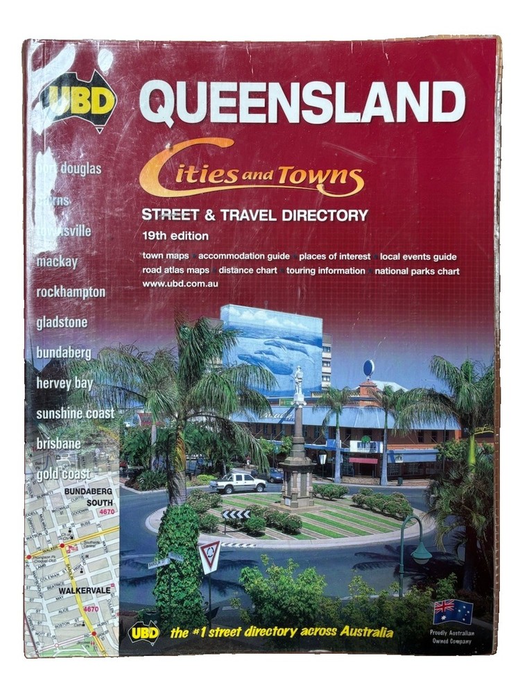 UBD Queensland Cities and Towns Street & Travel Directory 19th Edition QLD