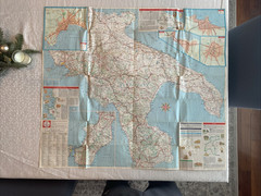 Vintage Esso Central Italy Road Map Italia Centro-Sud February 1966 Edition