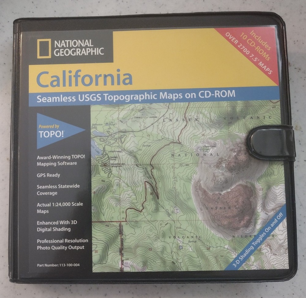 National Geographic Topographical California – 10 CD-ROMS (2002) 2.7.7