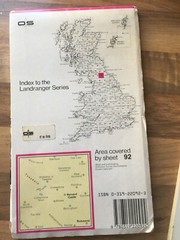 BARNARD CASTLE map folded approx 1990s Landranger