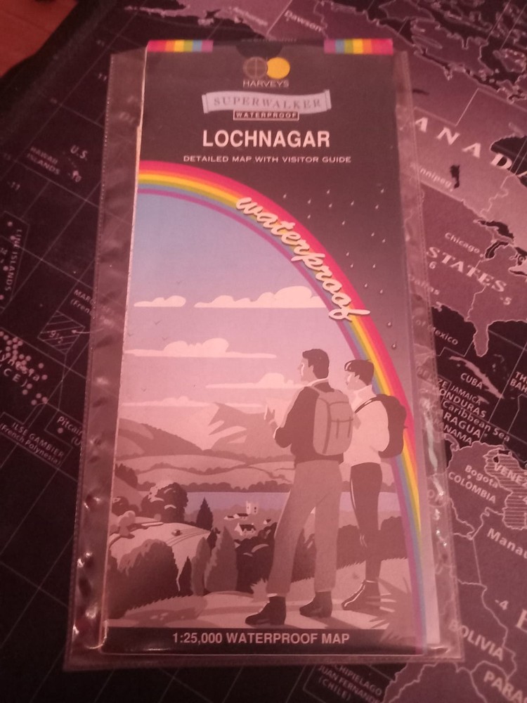 Harvey Superwalker Lochnagar Map Glen Shee Mount Keen Cairngorms with Sleeve