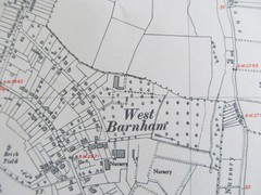 VINTAGE OS MAP OF THE WALBERTON AREA SUSSEX 1951 SIX INCHES – ONE MILE