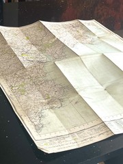 Vintage Ordnance Survey One Inch Cloth Map, Truro & Falmouth, no 190, 1946