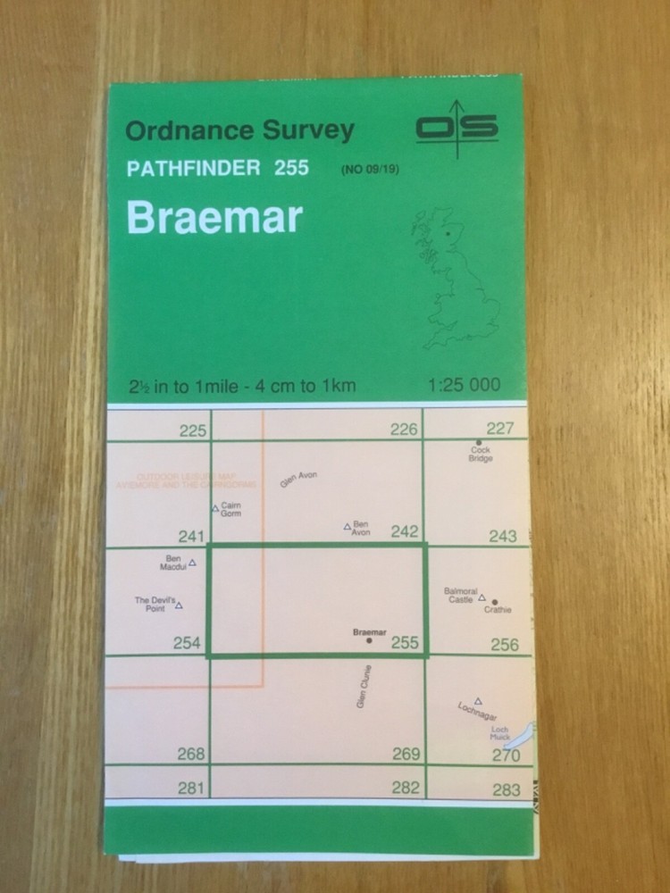 1975 Ordnance Survey Pathfinder Map 255 NO 09/19 Braemar