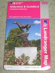 OS Ordnance Survey Landranger Map Sheet 186 Aldershot & Guildford – 2006
