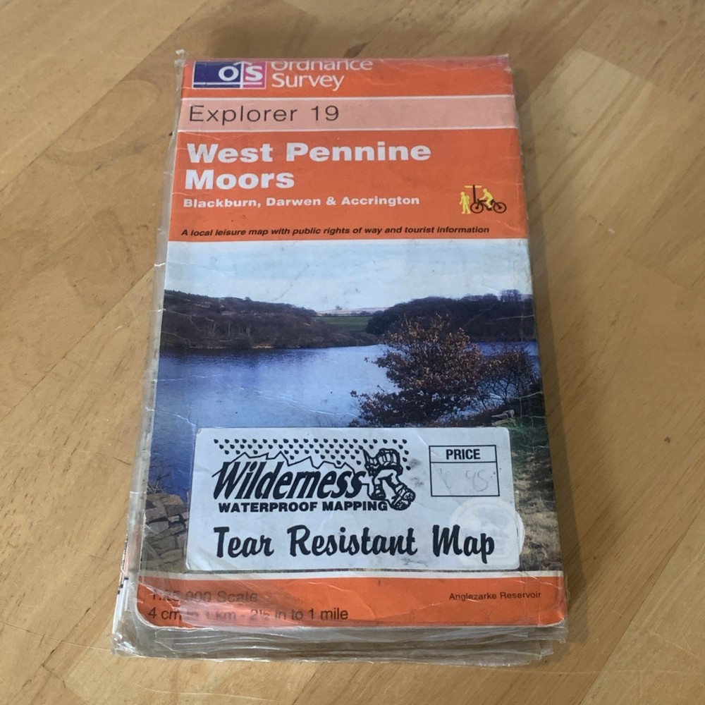 Ordnance Survey Explorer Map 19 West Pennine Moors Waterproof Blackburn OS