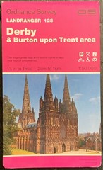 OS Ordnance Survey Landranger Map 1991, Sheet 128, DERBY & BURTON UPON TRENT