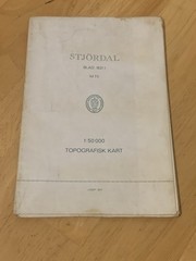 Vintage Norway Topographic Map Stjørdal 1971 1:50,000 Topografisk Kart M711