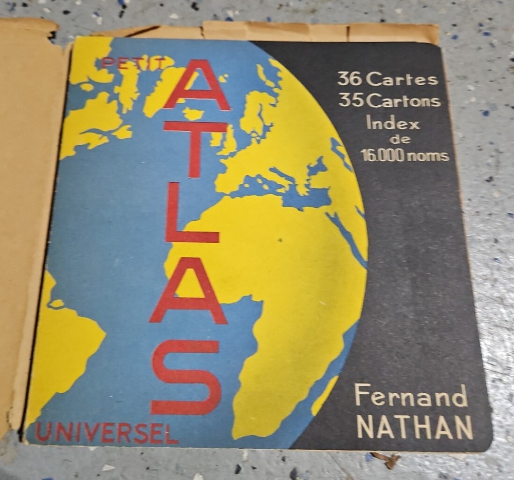 Petit ATLAS Universel – Fernand Nathan – 1955 France