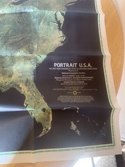 National Geographic Portrait USA Map Magazine 1976 The United States