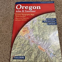 DeLorme Oregon Atlas & Gazetteer 5th Edition 2004 Large Road Map Book