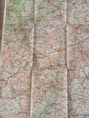 Vintage Ford Customer Service Folding Map Of Germany 1984