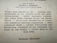 The New Encyclopedic Atlas & Gazetteer Of The World 1917 PF Collier & Son