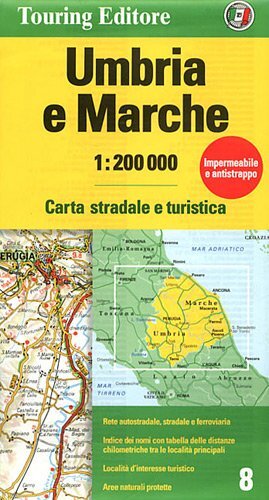 Umbria / Marche 8 tci (r) wp: TCI.R08: No. 8 (Regional Road … by TCI Sheet map