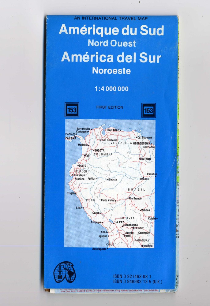 SOUTH AMERICA North East Section International Travel Map 153 **see scans**