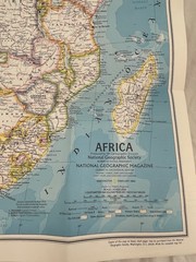 Vintage National Geographic Map Africa It’s Political Development February 1980
