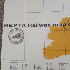 Repta Railway Employees & Public Transport Association Continental Map Vintage