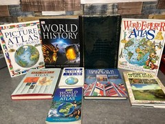 Bundle Of 9 Atlas & World Books Inc. 1 DK, Travel Atlas, Youngsters Atlas
