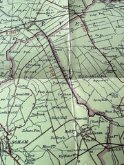 Bartholomew’s Map Cambridge Vintage 40s 1946 Paper Half Inch ½” Free Post UK
