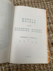 Vintage African Travel Book Hotels And Boarding Houses Lourenco Marques 1960