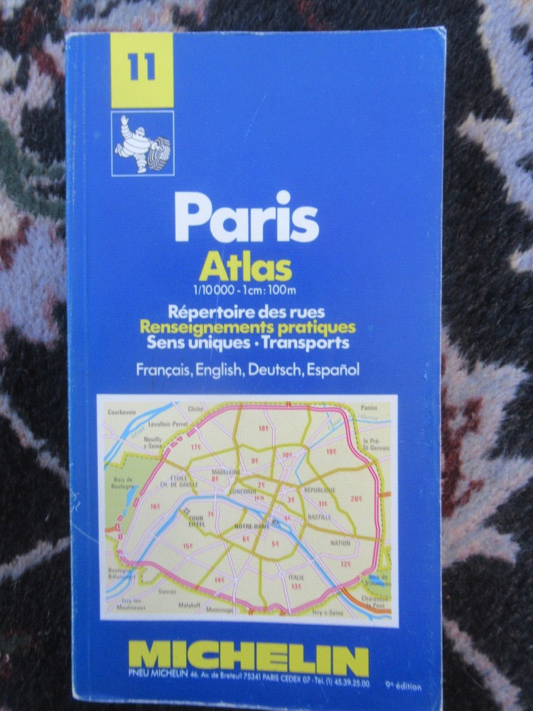 Michelin Paris Atlas 1/10000 9th edition – paperback – 1960