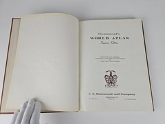Vintage Hammond’s World Atlas Superior Edition Hardcover Brown Leatherette Book