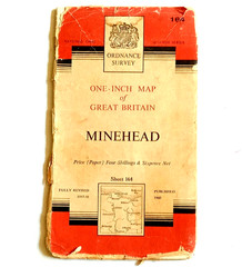 8 x assorted Somerset Ordnance Survey maps Minehead Weston super Mare etc