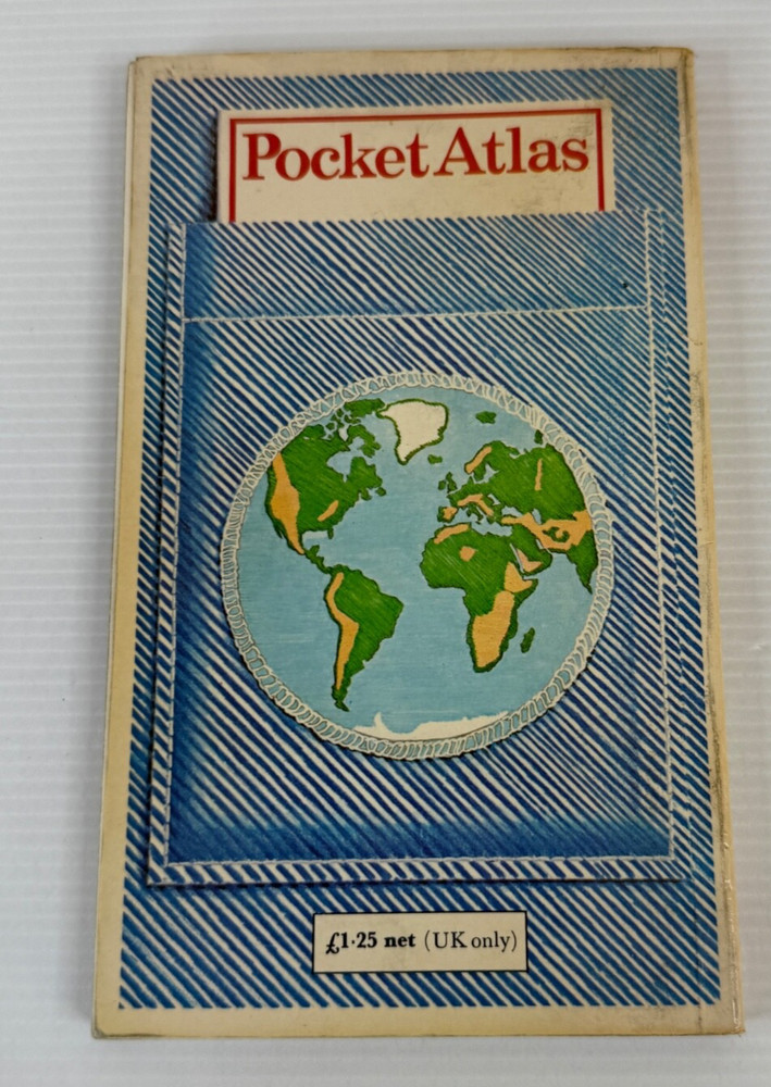 George Phillip Pocket Atlas Harold Fullard – 1979 Vintage Illustrated Paperback