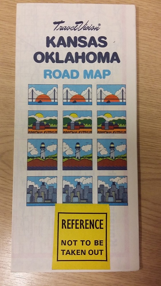 Kansas, Oklahoma: Travel Vision Map (M15)