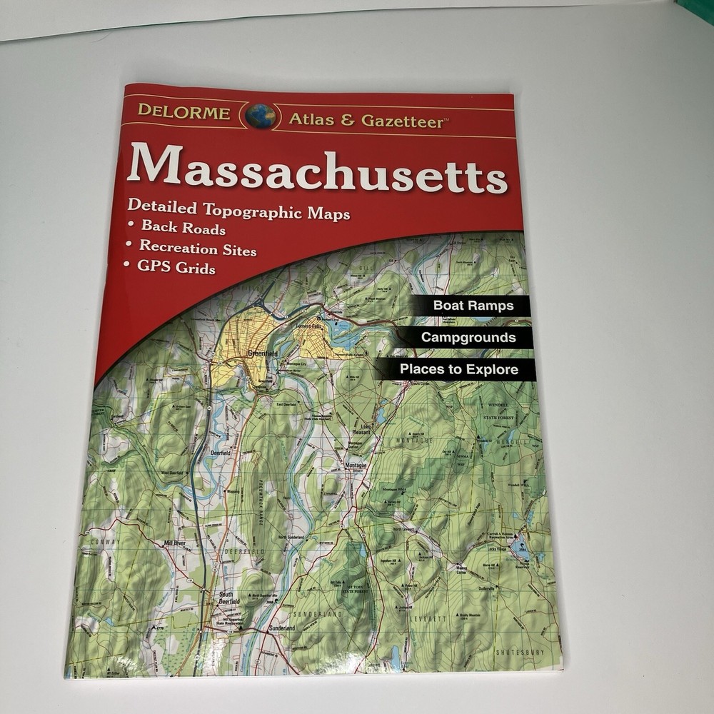 Delorme Massachusetts Atlas & Gazetteer 4th Ed Rand McNally Paperback 2009