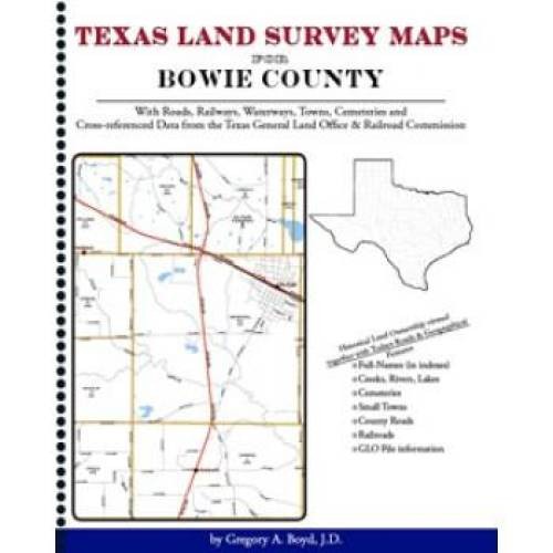 Genealogy Family Maps Cemetery Bowie County Texas TX Land Survey