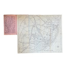 Barnett’s Official Street Plan of Ramsgate and Broadstairs c1960s paper map