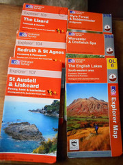 Ordnance survey Explorer maps 1.25000 indiviually priced new ones added as and w