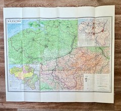 Vintage Soviet Reference Map BELGIUM 1973