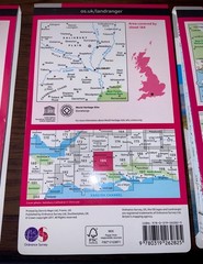 OS Landranger Maps New Forest Bournemouth Salisbury Isle of Wight 1:50k
