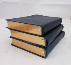 ATLAS The Traveler’s Atlas A Geographic Handbook Leather 4×6 NAVY