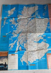 Vintage Fishing Map A Collins Map Game Fishing In Scotland Good Condition