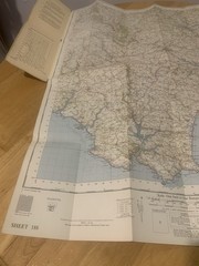 Ordnance Survey One Inch Map 188 Seventh series Torquay 1961 Cloth Map